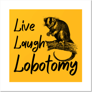 Funny Live Laugh Lobotomy Opossum Posters and Art